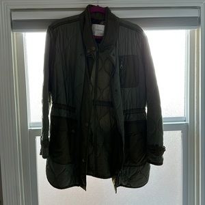 By Anthropologie Quilted Green Jacket